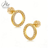 Moissanite Earrings D Color Round S925 Classic Fashion Jewelry for Women Anniversary Valentine's Day Gift Hypoallergenic