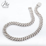 Double Row Moissanite Cuban Link Bracelet 925 Sterling Silver Round Cut D Color Unisex for Women&Men Perfect for Birthday Gifts