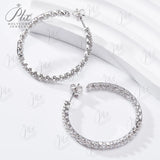 Hot Sale Euramerican Fashion Jewelry Stud Earring Ear Loop 100% 925 Sterling Silver Plated 18K For Women Anniversary Gift Charms