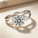 Moissanite Ring 1ct Round Cut D Color GRA Certified Hollow 925 Sterling Silver Factory Direct Daily Wear Ladies Fine Jewelry