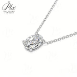 Moissanite Pendant 1-3ct Elegant Oval-Cut D-Color Necklace 100% 925 Sterling Silver Sparkling Daily Wear Jewelry for Women