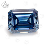 Vivid blue Color Moissanite Brilliant cut Multiple Shapes Excellent Cut Moissanites Gemstones GRA Pass Diamond Test Loose Gems