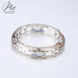 All Moissanite/Lab Grown Ruby Plain Band Ring Multiple Colors D White/Green/Champagne/Red Unisex Anniversary Birthday Present