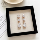 Moissanite Earrings 2-8ct D Color Round and Pear Cut VVS1 S925 White Yellow Rose Gold Mixed Shape Studs Fine Jewelry Gift for Her