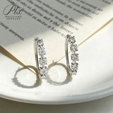 2ct D Color Circle Hoop Moissanite Earrings Round Cut VVS1 S925 White Yellow Rose Gold Anniversary Wedding Gift for Women