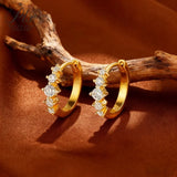 Round Cut Moissanite Earrings S925 10K 14K 18K Gold Studs Luxury Jewelry Perfect Anniversary Christmas Gift for Wife