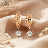Moissanite Earrings Marquise Cut 2ct D Color VVS1 925 Sterling Silver GRA Factory Direct Hypoallergenic Daily Commute Jewelry