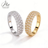Moissanite Ring Wholesale S925 Sterling Silver D Color VVS1 Clarity Round Cut Classic Jewelry For Women Promise Anniversary Band