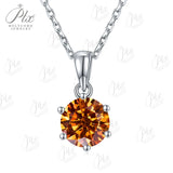 Moissanite Pendant Classical 6 Prongs 12 Color 925 Sterling Sliver Fine Jewelry Necklace Lady Birth Stones Wedding Gift Jewel