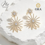 Moissanite Drop Dangle Earrings 925 Sterling Silver GRA Certified Round Cut D Color VVS1 Fine Jewelry Factory Direct & Versatile Hypoallergenic