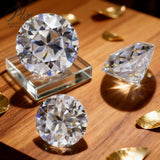 Jubilee Cut Moissanite Gemstone Unique Faceted Design  Ideal for Engagement Rings and High-End Jewelry Crafting