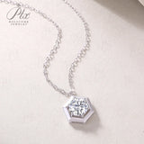 1CT Mossanite Necklace D Color VVS1 Round Cut 925 Sterling Silver Pendant Fine Jewelry Gift For Women Anniversary Birthday Gift