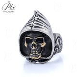 Men’s Punk Skull Rings Stainless Steel Multi-Style Hip-Hop Biker Fashion Jewelry Personality Rock Ring Party Charm Gift
