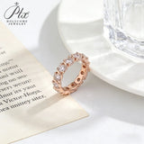 D Color 3.5mm Round Brilliant Moissanite Eternity Band VVS1 Clarity 925Silver White Yellow Rose Gold Circle Wedding Ring for Her