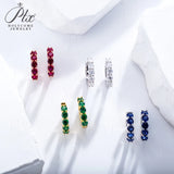 Moissanite Earrings & Lab Grown Gemstone 925 Sterling Silver VVS1 Round Brilliant Cut Fine Jewelry Gift for Women Anniversary