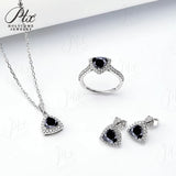 Jewelry Set Moissanite Jewelry Set Trillion Cut It Includes Ring Necklace & Earrings Suitable for Weddings and Ideal As A Gift
