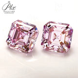 Moissanite VVS1 Asscher Cut Plated Garnet / Sakura Pink / Rainbow Purplefor Fashion Jewelry Designers & DIY Projects