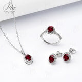 Jewelry Set Moissanite Jewelry Set Oval Cut It Includes Ring Necklace & Earrings Suitable for Weddings and Ideal As A Gift