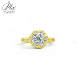 Moissanite Ring D Color VVS1 Round Cut 925 Sterling Silver GRA Certified Daily Wear Commute Friendly Ideal Gift for Her