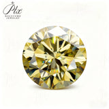 Luxury Yellow Moissanite Loose Stones – Round/Oval/Heart Shapes Perfect for Engagement Rings Bracelets and Pendants