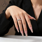 D Color 3.5mm Round Brilliant Moissanite Eternity Band VVS1 Clarity 925Silver White Yellow Rose Gold Circle Wedding Ring for Her