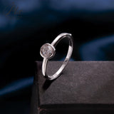 Moissanite Ring Brilliant Round 0.5CT 5mm D Color 925 Silver Daily Wear Ring A Sparkler That Captures a Woman's Sweet Romance