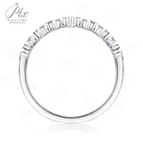 Moissanite Ring S925 Sterling Silver Round Cut D Color for Women Wedding Band Bridal Fine Jewelry Gift Package Anniversary