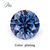 Multi Color Loose Moissanite Stones 0.1CT-3.0CT D Color Brilliant round Cut Gemstones with GRA Certificate for Jewelry Making