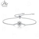 0.5CT Moissanite Bracelet Round Cut D Color 925 Sterling Silver White Gold Plated Fashion Jewelry For Women Wedding Gift