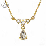 Moissanite Pear Pendant Custom Made 1CT D Color VVS1 GRA Approved 925 Silver Sparkling Jewelry For Valentine’s Day Gifts