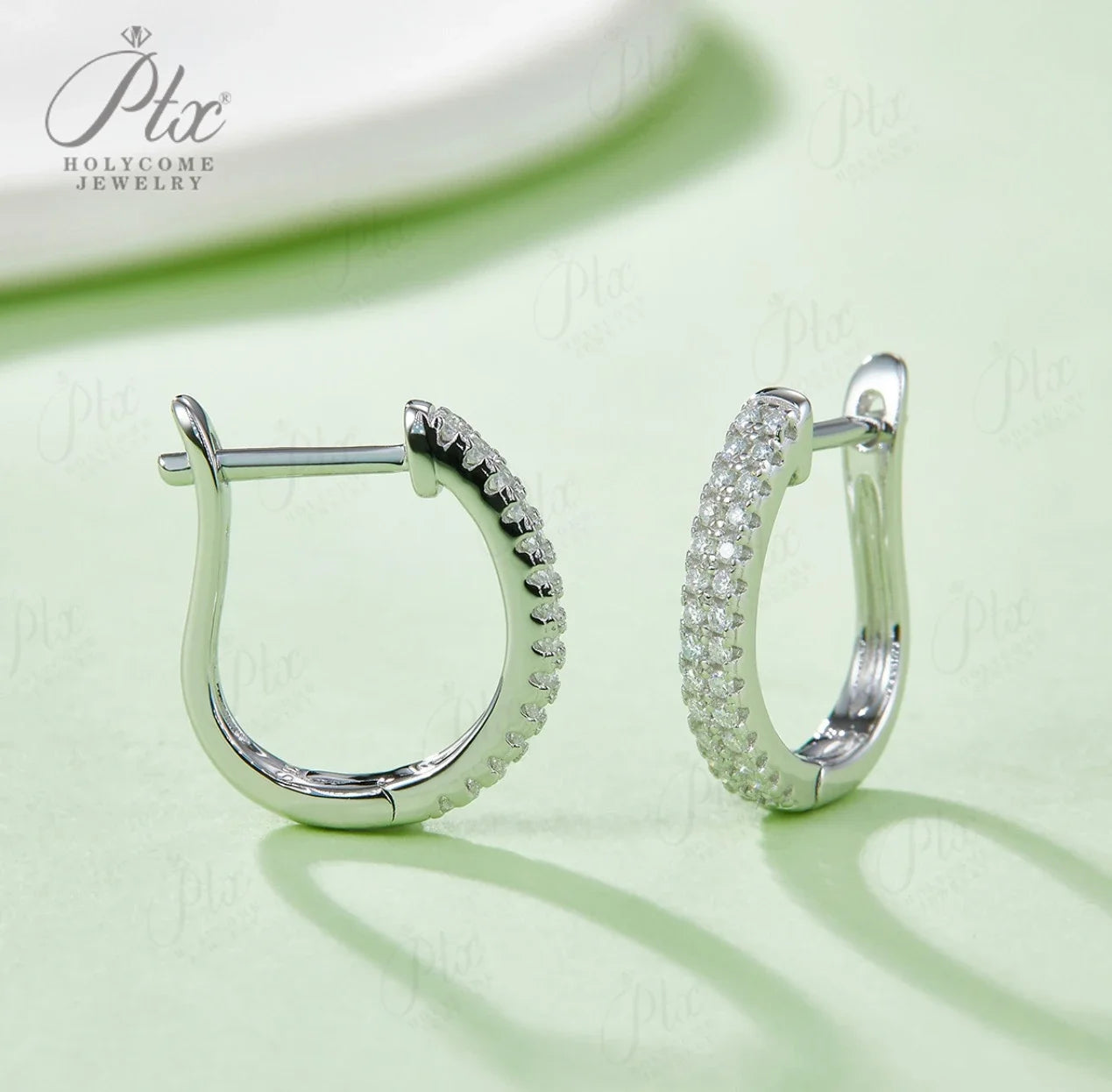 100% Moissanite Earrings 925 Sterling Silver for Women Sparkling Hypoallergenic Jewelry for Wedding Anniversary Party Luxury