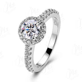 Moissanite Ring 12 Colors Round 1CT 925 Sterling Sliver Fine Jewelry Birth Stones Wedding Gift Women Jewel Ring 925 Silver Ring