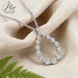 4.6CT Moissanite Hollow Water Drop Pendant Round Shape S925 D Color High-End Jewelry for Women Perfect for Anniversary Gifts