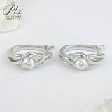 Moissanite Stud Earrings Round Cut D VVS1 925 Silver White Yellow Gold Plated Classic Design GRA Certified Gift Choice