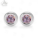 Moissanite Earrings 12 Colors 925 Silver 0.5CT Bubble Top quality Birth Stones New Bridal Jewelry classic Daily Wear Jewel Gift