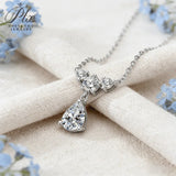 Moissanite Pear Pendant Custom Made 1CT D Color VVS1 GRA Approved 925 Silver Sparkling Jewelry For Valentine’s Day Gifts