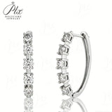 2ct D Color Circle Hoop Moissanite Earrings Round Cut VVS1 S925 White Yellow Rose Gold Anniversary Wedding Gift for Women