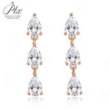 3ct Moissanite Earrings Pear Cut D Color VVS1 925 Sterling Silver GRA Certified Hypoallergenic Factory Direct Daily Wear