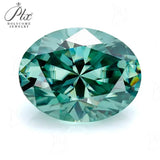 Green Moissanite VVS1 8 Hearts & 8 Arrows Round/Oval/Heart Shapes High Brilliance Loose Stones for Custom Fine Jewelry Designs