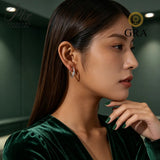 1mm Moissanite Earrings Round Cut D Color VVS1 925 Sterling Silver GRA Certified Factory Direct Non-fading Commute Wear