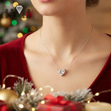 Love Heart Necklace with1/2/3CT D Color Moissanite S925 Plated White Yellow Rose Gold Chain for Woman Engagement Chrisrmas Charm