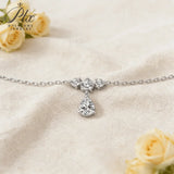 Moissanite Pear Pendant Custom Made 1CT D Color VVS1 GRA Approved 925 Silver Sparkling Jewelry For Valentine’s Day Gifts