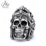 Men’s Punk Skull Rings Stainless Steel Multi-Style Hip-Hop Biker Fashion Jewelry Personality Rock Ring Party Charm Gift