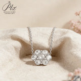 3.5CT Moissanite Round-Cut Custom 7-Stone Pendant GRA Certified D Color VVS1 Sparkling Jewelry for Wedding Anniversary Gift