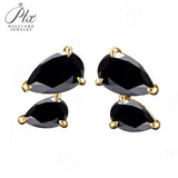 Total 3ct Moissanite Earrings Pear Cut D Color VVS1 925 Sterling Silver GRA Certified Hypoallergenic Non‑Fading Office Wear