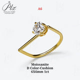 Ring Set Moissanite Lab Sapphire Combination Rings 925 Silver VVS1 Irregular Rings for Women Hypoallergenic Perfect Gift