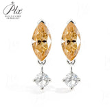 Moissanite Earrings Marquise Cut 2ct D Color VVS1 925 Sterling Silver GRA Factory Direct Hypoallergenic Daily Commute Jewelry