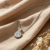 0.5ct Moissanite Necklace Round Cut D Color GRA Certified 925 Sterling Silver Factory Direct Versatile Daily Women Jewelry Gift