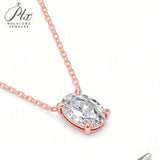Moissanite Pendant 1-3ct Elegant Oval-Cut D-Color Necklace 100% 925 Sterling Silver Sparkling Daily Wear Jewelry for Women