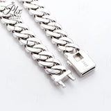 Double Row Moissanite Cuban Link Bracelet 925 Sterling Silver Round Cut D Color Unisex for Women&Men Perfect for Birthday Gifts